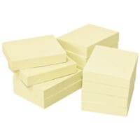 12x OTTO Office Re bloc de notes repositionnables Recycling Notes 5 x 4 cm, 1200 feuilles au total, jaune