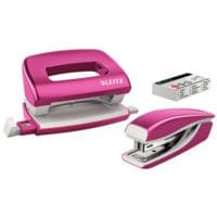 LEITZ Lot de bureau agrafeuse-perforatrice  NeXXt WOW Mini 5561 