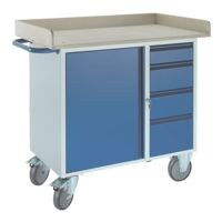 ROLLCART Servante d'atelier 4 tiroirs avec rebord