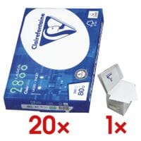 20x Papier imprimante multifonction A4 Clairefontaine 2800 - 10000 feuilles au total, 80g/m avec Distributeur bloc-notes