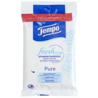 Tempo Lingettes humides nettoyantes  fresh to go  pour les dplacements en petit paquet (10 lingettes)