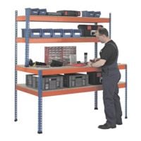 SCHULTE Lagertechnik Etabli  18000-A1  153,6 x 198,1 cm avec bibliothque