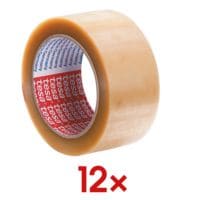 12x ruban adhsif d'emballage tesa 4124, 50 mm de large, 66 m de longueur