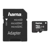 Hama Carte mmoire microSDXC avec adaptateur  Class 10 UHS-I 16 GB 