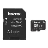 Hama Carte mmoire microSDXC avec adaptateur  Class 10 UHS-I 32 GB 