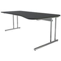 Kerkmann bureau Artline Transparent 195 cm, pitement en L chrome
