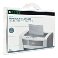 LEITZ Paquet de 12 feuilles lubrifiantes pour destructeurs de documents