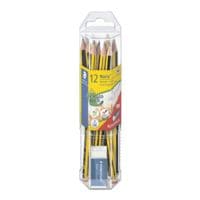 Lot de 12 crayons  papier  Noris 120  avec mini gomme gratuite  Mars plastic 