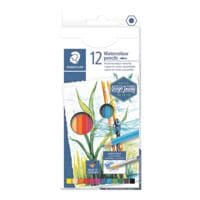 STAEDTLER Paquet de 12 crayons de couleur aquarellables  Watercolour 