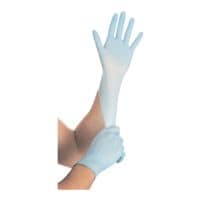 100 Franz Mensch gants jetables Safe Super-Stretch nitrile, Taille S bleu