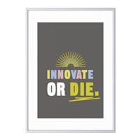 Paperflow Cadre dcoratif mural A3 Innovate or die  cadre argent
