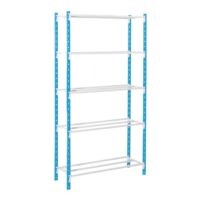 MANORGA Système d'étagères emboîtables « Flip » rayonnage initial 5 étagères grillagées 125 x 60 cm