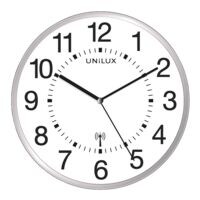 unilux Horloge murale radioguid�e � Wave �, gris