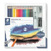 STAEDTLER Paquet de 12 crayons de couleur hydrosolubles Design Journey avec 3 crayons hydrosolubles