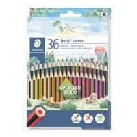 STAEDTLER Paquet de 36 crayons de couleur  Noris colour , hexagonal, dans un tui en carton
