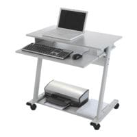 Rocada bureau ZETA 80 cm, 4 pieds couleur aluminium