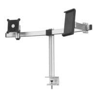 Durable Support pour cran avec pince de bureau pour 1 cran et 1 tablette