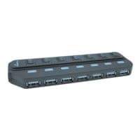 MediaRange Hub USB-2.0 1:7  MRCS504  avec interrupteurs spars