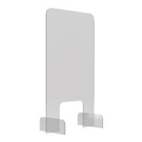 Magnetoplan Protection contre l'ternuement et le crachat, support de comptoir sans cadre en verre acrylique 50 x 24,6 x 85 cm