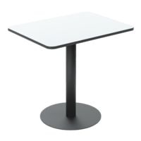 Paperflow table de bistrot, plateau mlamin Mezzo 80 cm, avec socle noir