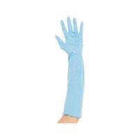 50 Franz Mensch gant en nitrile EXTRA SAFE SUPERLONG 50 cm nitrile (sans poudre), Taille XL bleu