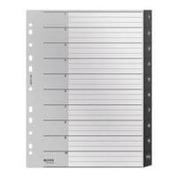 intercalaires LEITZ RECYCLE 1208, A4 extra large, 1-10 10 divisions, noir