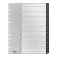 intercalaires LEITZ RECYCLE 1211, A4 extra large, 1-20 20 divisions, noir