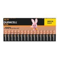 Duracell Paquet de 32 piles  Plus  Mignon / AA / LR06