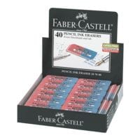 Faber-Castell Paquet de 40 gommes pour encre/plomb  Latex-free 