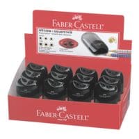 Faber-Castell Paquet de 12 taille-crayons doubles  Sleeve Trend  noir
