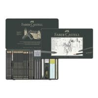 Faber-Castell Lot graphite  Pitt  tui en mtal de 26 pices