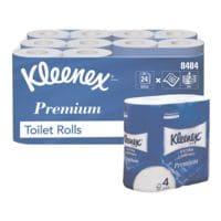 Kleenex papier toilette Extra Comfort Premium 4 paisseurs, blanc - 24 rouleaux (1 paquet de 24 rouleaux)