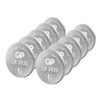 GP Batteries Lot de 10 piles bouton lithium CR2032, 3 V