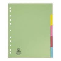 OTTO Office Nature intercalaires, A4 extra large 5 divisions, multicolores, carton recycl