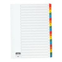 OTTO Office intercalaires, A4, 1-20 20 divisions, blanc / onglets multicolores, carton
