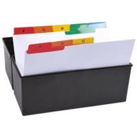 Exacompta intercalaires, A5 paysage, A-Z 25 divisions, blanc / onglets multicolores, carton