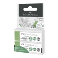Faber-Castell Paquet de 2 gommes plastique  Erasure PVC-free & Dust-free 