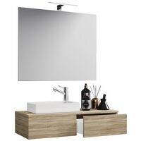 VCM Morgenthaler Lot de 3 meubles de salle de bains  Gudas  miroir