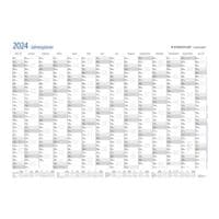 STAEDTLER Planning mural effaable calendrier annuel 2024 format 60x84 cm