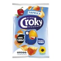 croky Paquet de 12 sachets de chips de pommes de terre  Paprika  100 g