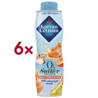 Karvan Cvitam Paquet de 6 sirops pour boissons  Multifruits 0% sucre  600 ml