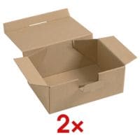 Quali Well 2x carton multifonction avec couvercle 19,0/13,1/7,6 cm - 20 pices