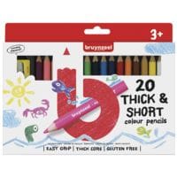 Bruynzeel Lot de 6 crayons de couleur  Thick & Short 