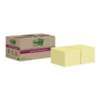 Post-it Super Sticky Recycling notes repositionnables Super Sticky Recycling Notes 4,76 x 4,76 cm, 840 feuilles au total, jaune