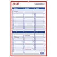 Aurora Calendrier mural  Memento 10  avec vacances scolaires 2026 franais