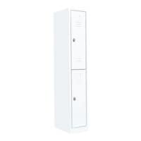 Lllmann Armoire vestiaire, 1x2, acier