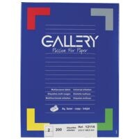 GALLERY Paquet de 200 tiquettes universelles 210 x 148,5 mm