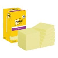 8+4x Post-it Super Sticky bloc de notes repositionnables Notes 7,6 x 7,6 cm, 1080 feuilles au total, jaune
