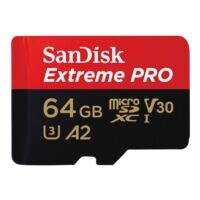 SanDisk Carte mmoire microSDXC avec adaptateur  Extreme 64 GB 