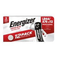 Energizer Paquet de 12 piles bouton  Spcial Alkali  A76 / LR44 / V13GA